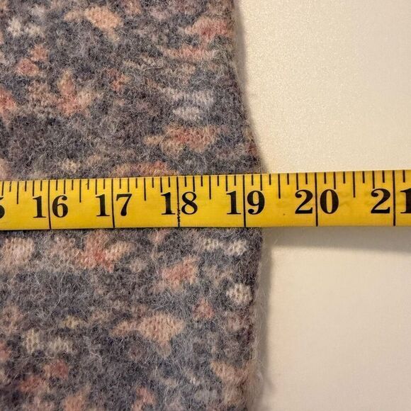 Bartolini Mohair/Alpaca Blend Soft Gray & Coral Sweater Sz M Cottagecore - Picture 12 of 15